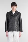 Salvatore Santoro Biker Jacket In Black Leather In Black