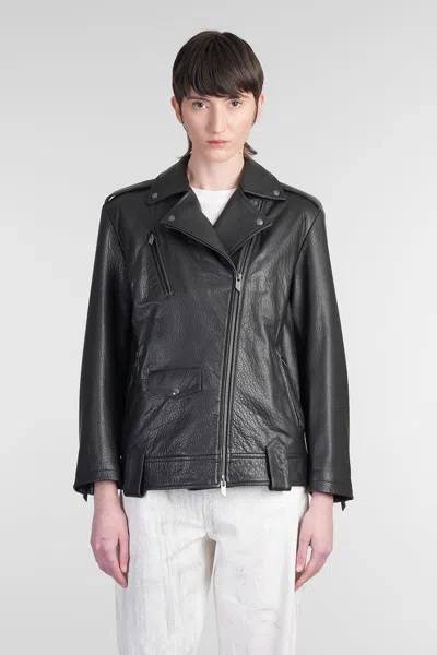 Salvatore Santoro Biker Jacket In Black Leather