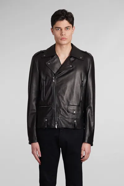 Salvatore Santoro Biker Jacket In Black Leather