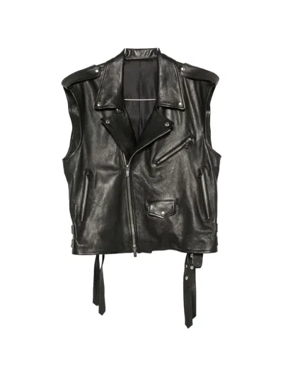 Salvatore Santoro Biker-style Leather Jacket In Black