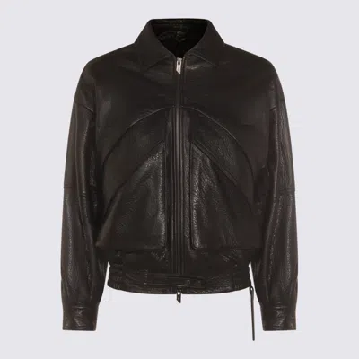SALVATORE SANTORO BLACK LEATHER JACKET