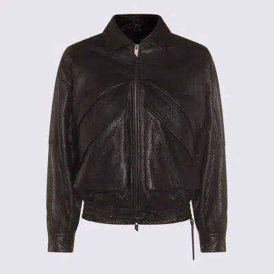 SALVATORE SANTORO SALVATORE SANTORO BLACK LEATHER JACKET