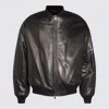 Salvatore Santoro Leather Bomber Jacket In Black