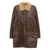 Salvatore Santoro Sheepskin Flap-pocket Coat In Brown