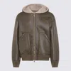 Salvatore Santoro Hooded Zip Leather Jacket In Multi