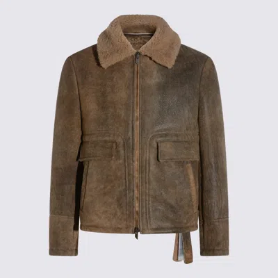 Salvatore Santoro Brown Leather Jacket