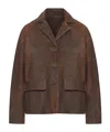 Salvatore Santoro Single-breasted Leather Jacket In Brown