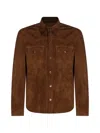 Salvatore Santoro Buttoned Flap-pocket Leather Jacket In Brown