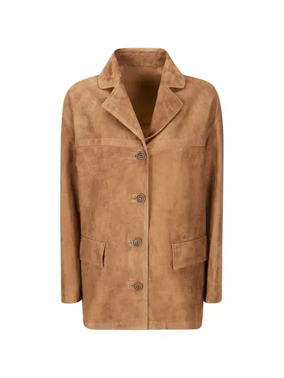 Salvatore Santoro Buttoned Jacket In Brown