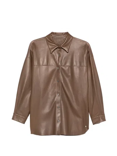 Salvatore Santoro Buttonned Leather Jacket In Brown