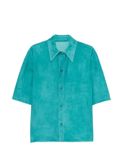 Salvatore Santoro Button-up Short-sleeve Overshirt In Blue