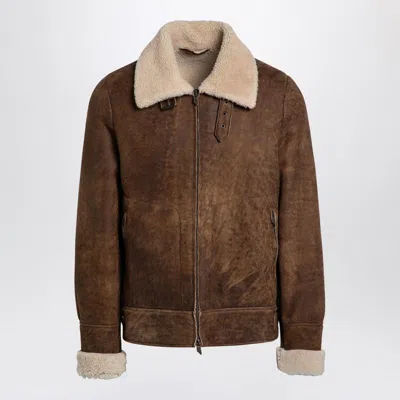 Salvatore Santoro Camel Coloured Sheepskin Leather In Brown