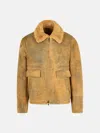 Salvatore Santoro Camel Leather Jacket In Yellow