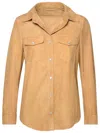 Salvatore Santoro Beige Leather Shirt In Beige
