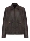 Salvatore Santoro Flap-pocket Leather Jacket In Brown
