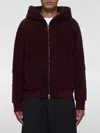 Salvatore Santoro Shearling And Leather Reversible Jacket In Burgunderrot