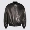 Salvatore Santoro Leather Bomber Jacket In Black
