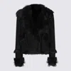 Salvatore Santoro Double-breasted Sheepskin Jacket In Black