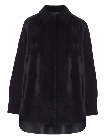 Salvatore Santoro Oversized Leather Jacket In Black