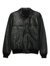Salvatore Santoro Collared Leather Jacket In Black