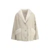 Salvatore Santoro Shearling Jacket In Neutral
