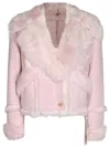 Salvatore Santoro Leather Jackets In Pink