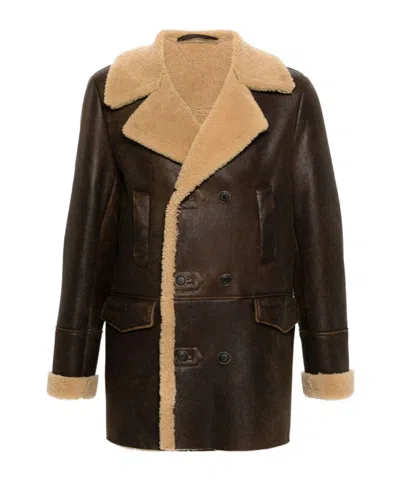 SALVATORE SANTORO SALVATORE SANTORO SHEARLING TRIM JACKET