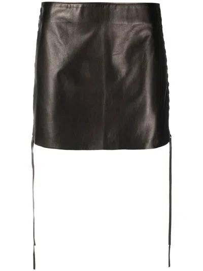 Salvatore Santoro Skirt In Black Leather