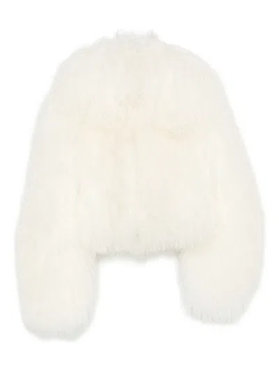 Salvatore Santoro Mantel Aus Faux Fur In White