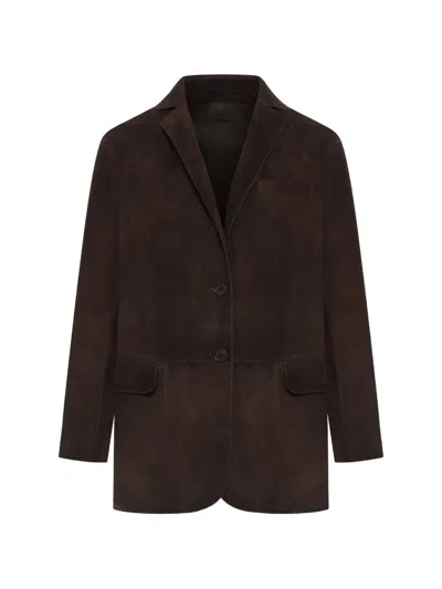 Salvatore Santoro Flap Leather Jacket In Brown