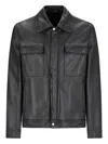 Salvatore Santoro Flap-pocket Leather Jacket In Black