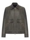 Salvatore Santoro Flap-pocket Leather Jacket In Brown
