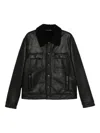 Salvatore Santoro Fleece-lined Leather Jacket In Black