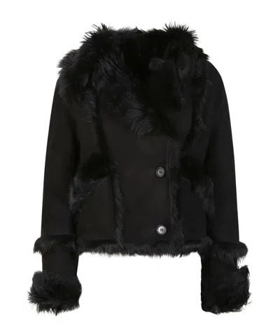 SALVATORE SANTORO FUR LEATHER JACKET