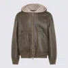 Salvatore Santoro Hooded Zip Leather Jacket In Multi