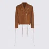 Salvatore Santoro Dark Brown Leather Casual Jacket In Vage Camel