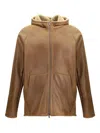 Salvatore Santoro Hooded Shearling Jacket In Gold
