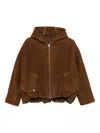 Salvatore Santoro Hooded Zip-fastening Jacket In Brown
