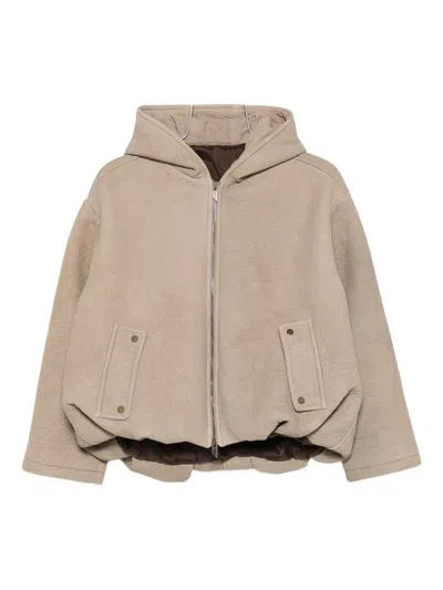 Salvatore Santoro Hooded Zip-fastening Jacket In Neutral