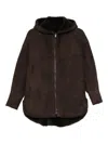 Salvatore Santoro Hooded Zip-fastening Leather Jacket In Brown