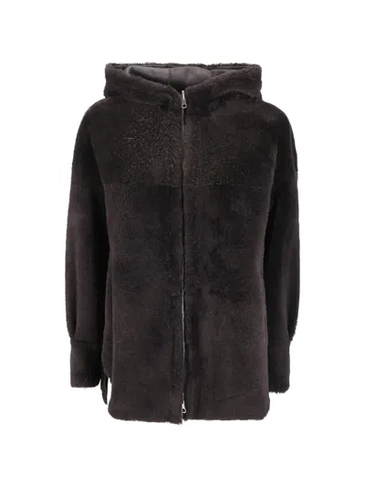 Salvatore Santoro Hooded Zip-fastening Jacket In Brown