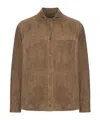 Salvatore Santoro Suede Button-up Jacket In Brown