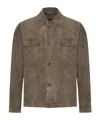 Salvatore Santoro Suede Button-up Jacket In Brown