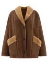 SALVATORE SANTORO JACKET WITH SHEARLING INSERTS JACKETS BROWN