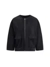 Salvatore Santoro Suede Leather Jacket In Black
