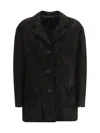 Salvatore Santoro Button-fastening Leather Jacket In Black