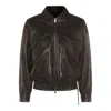 Salvatore Santoro Zip-front Panelled Leather Jacket In Black