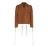 Salvatore Santoro Dark Brown Leather Casual Jacket In Vage Camel