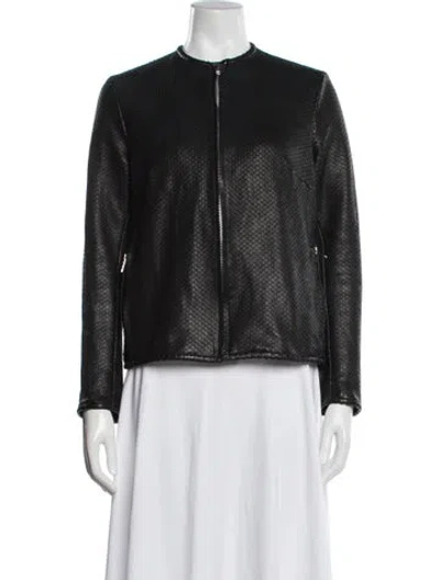 Pre-owned Salvatore Santoro Leather Biker Jacket In Black