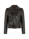 Salvatore Santoro Leather Biker Jacket In Multi